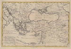 Kupferstich- Karte, v. R. Bonne, "La Turquie d'Europe et celle d' Asie ".