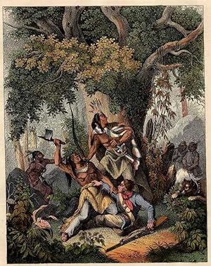 Indianer im Kampf mit Weissen in der Schlacht am Pichincha 1783 ( bei Quito).
