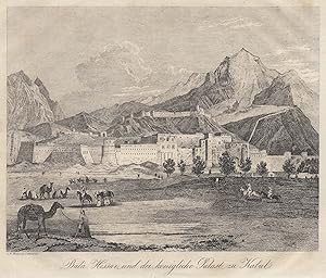 Teilansicht, "Bala Hissar und der königliche Palast zu Kabul".