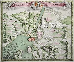 Plan der Umgebung mit Belagerungstruppen, "Plan der Belagerung von Friedrichshall .1718".