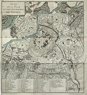 Stadtplan, "Plan de la ville et des Fauxbourgs de Vienne .".