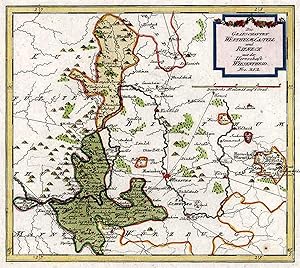 Kupferstich- Karte, b. Reilly, "Die Grafschaften Wertheim, Castell und Rieneck mit der Herrschaft...