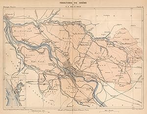 Lithografie- Karte, ( in Farblitho. ), b. Malte-Brun, "Territoire De Bréme par V.A. Malte-Brun".