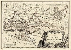 Kupferstich- Karte, b. Reilly, "Die Grafschaft Hanau Münzenberg".
