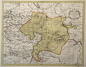 Kupferstich- Karte, n. T. Stella b. Schenk und Valk, "Comitatvs Mansfeldiae descriptio".