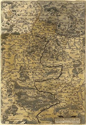 Kupferstich- Karte, n. Seb. v. Rotenhahn aus Ortelius, "Franciae orientalis ( vvlgo Franckenlant ...