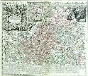 Kupferstich- Karte, b. M. Seutter, "Tabula geographica novissima Principalis Episcopatus Bamberge...