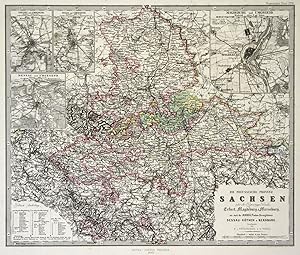 Kupferstich- Karte, v. Eberhard u.a. n. Stülpnagel u. Vogel b. Perthes, "Die Preussische Provinz ...