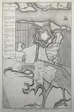 Befestigungsgrundriß, "Siege du Chateau de Harbourg du 28.ten Nov. au 27. decembr. 1757".