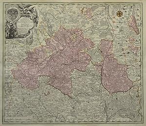 Kupferstich- Karte, b. M. Seutter, "Tabulae Geographicae Principatus Brandenburg, Culmb. sive Bar...