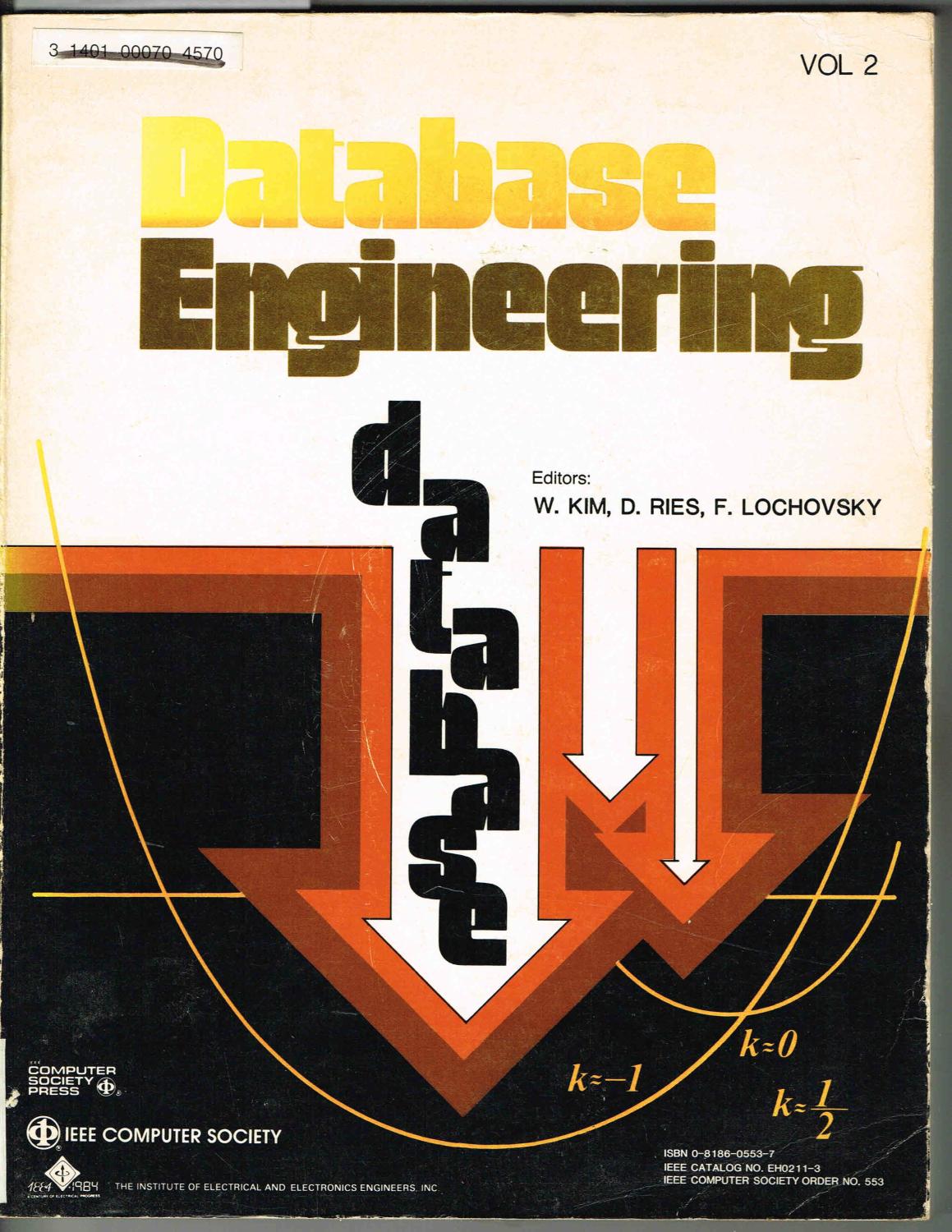 database engineering volume 2 two ii kim won ries