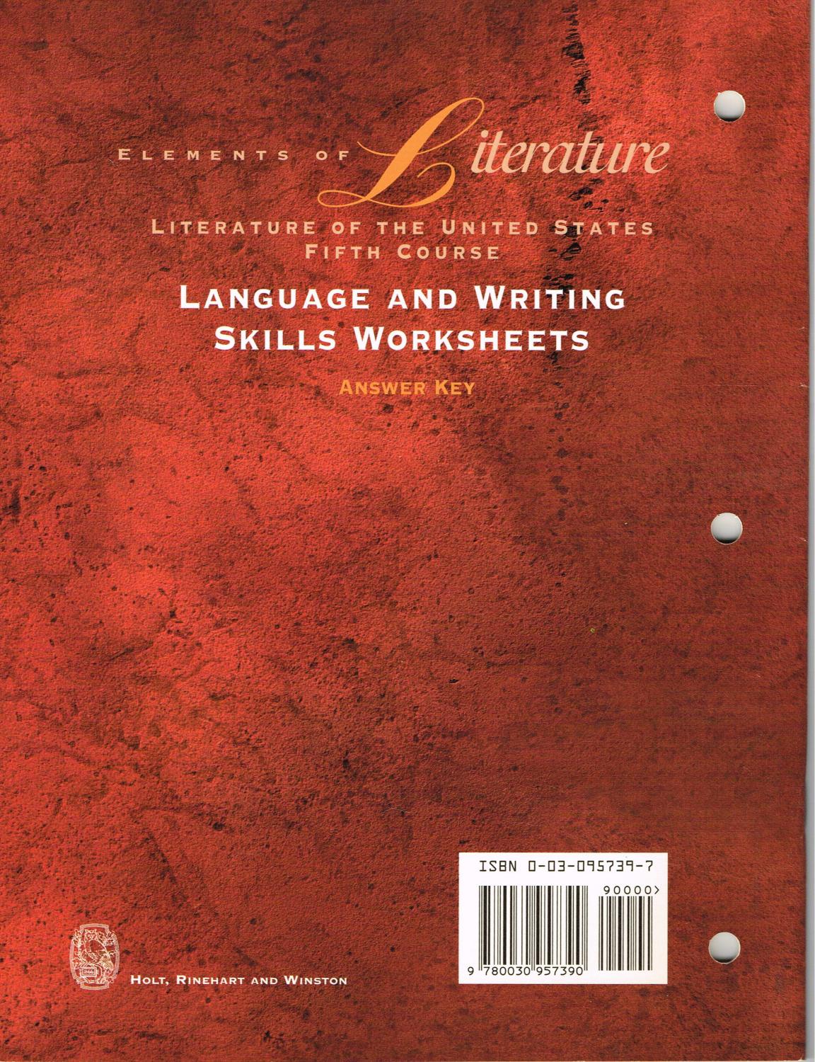 ELEMENTS OF LITERATURE Fifth Course, Literature of The United States