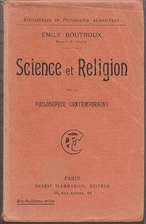 Science et Religion pour la philosophie contemporaine