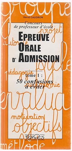 Epreuve Orale d'Admission