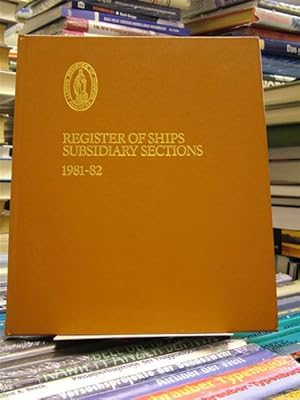 Register of Ships Subsidiary Sections 1981-82