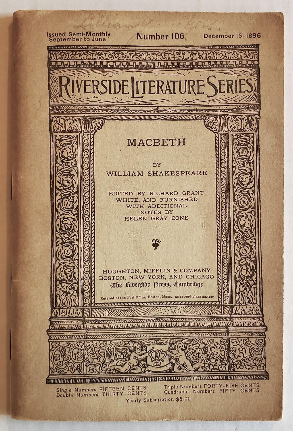 The Riverside Shakespeare by William Shakespeare The Riverside Shakespeare by William Shakespeare