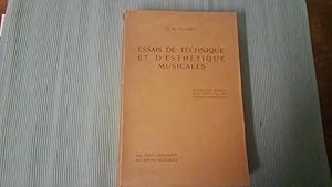 Essais de technique et d'esthétique musicales - Le discours musical