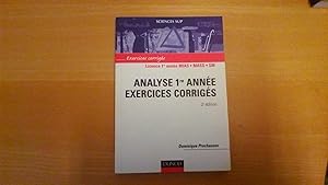 Analyse 1ere année - Exercices corrigés