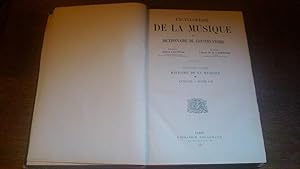 Encyclopédie de la Musique et Dictionnaire du conservatoire - Première partie Histoire Antiquité ...
