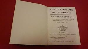 Encyclopédie méthodique - Mathématiques - Tome second