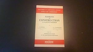 Eléments de construction à l'usage de l'ingénieur - volume VIII : Appareils de levage et de manut...