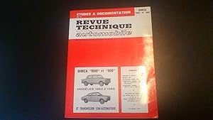 Revue technique automobile : Simca "1000" et "900"
