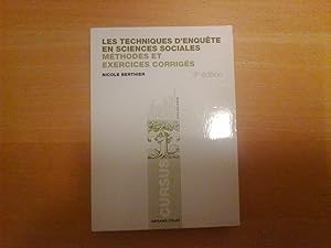 Les techniques d'enquête en sciences sociales - Méthodes et exercices corrigés