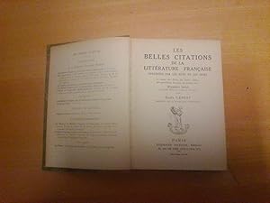 Les belles citations de la littérature française. Première série