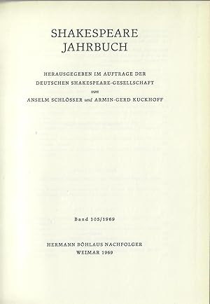 Deutsche Shakespeare-Gesellschaft . Jahrbuch 1969. Band 105.