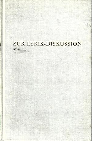 Zur Lyrik-Diskussion.In: Wege der Forschung. Band 111 (CXI) Poesie, Dichtung, Lyrik, Sagen