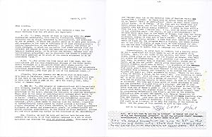 PHOTOCOPY Typed Letter Signed By Philip K Dick To Claudia Bush Dated March 4 1975 (TLS)