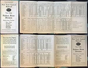 New York Central Railroad Time Table Hudson River Division (12-22-1924)