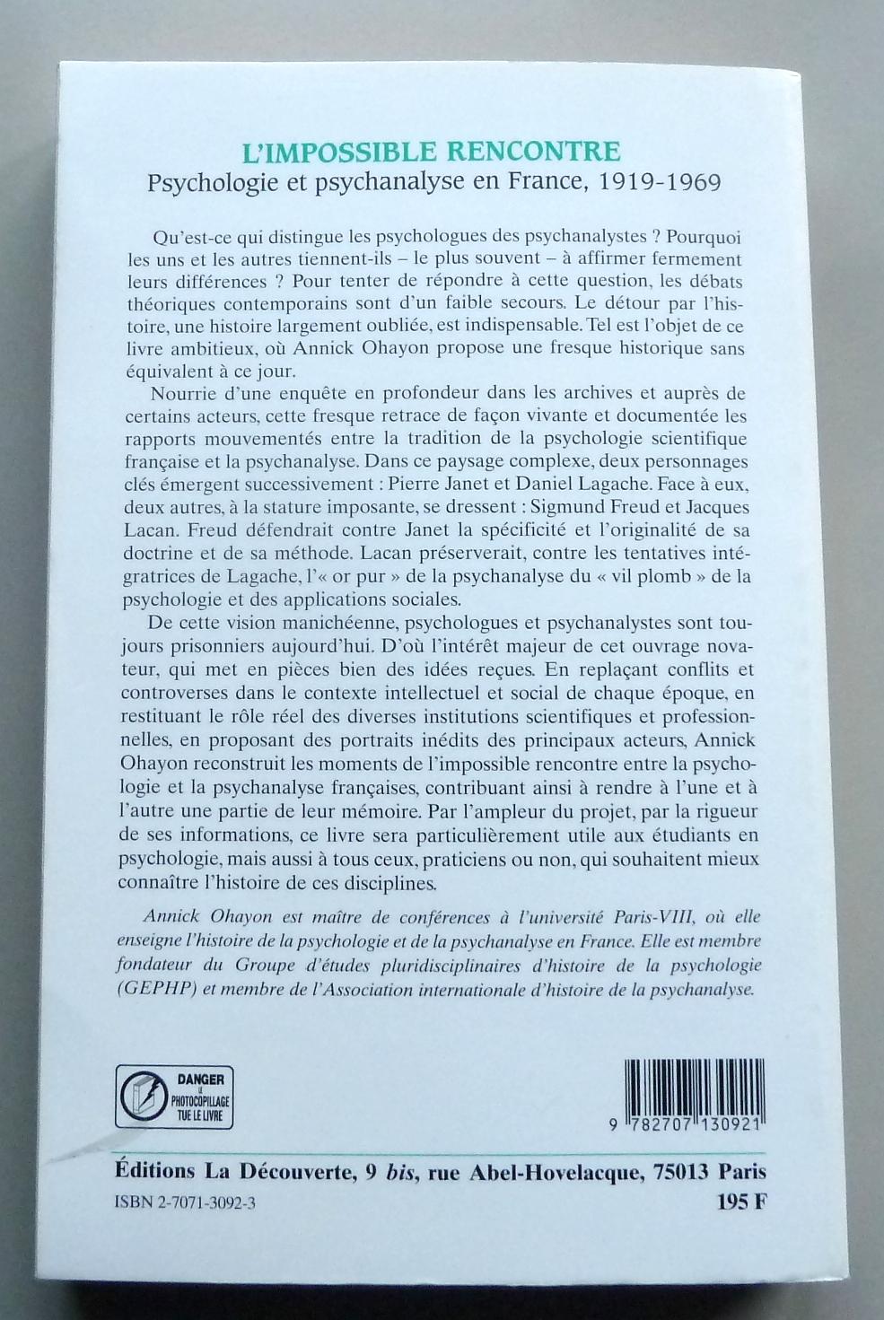 rencontre psychanalyse