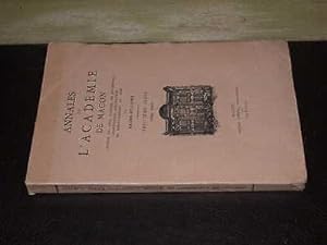 Annales De l'Académie De Macon. 3ème Série. Tome XXXIX. 1948-1949