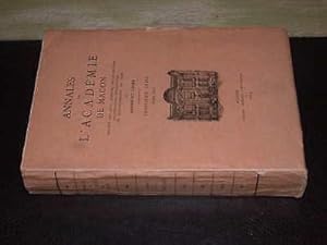 Annales De l'Académie De Macon. 3ème Série. Tome XXIX. 1934