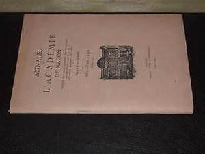 Annales De l'Académie De Macon. 3ème Série. Tome XL. 1950-1951