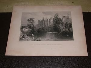 GRAVURE 1837. CASTLE NEAR TRIPOLI ON THE RIVER KADESHA