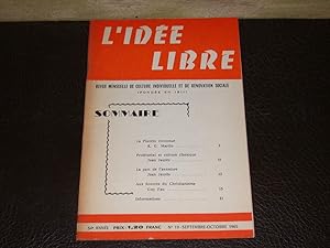 Revue "L'idée libre" n° 19. Septembre-Octobre 1965