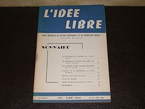 Revue "L'idée libre" n° 25. Mai 1966