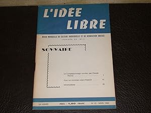 Revue "L'idée libre" n° 23. Mars 1966