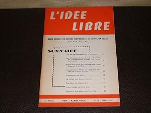 Revue "L'idée libre" n° 13. Mars 1965