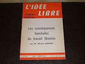 Revue "L'idée libre" n° 14. Avril 1965