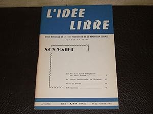 Revue "L'idée libre" n° 22. Février 1966