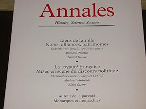 Revue "Annales" Histoire, Sciences Sociales. Mars-Avril 2001