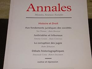 Revue "Annales" Histoire, Sciences Sociales. Novembre-Décembre 2002