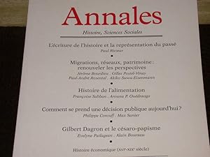 Revue "Annales" Histoire, Sciences Sociales. Juillet-Août 2000