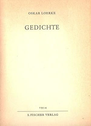 Gedichte. Auswahl und Nachwort von Hermann Kasack.