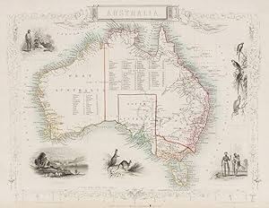 Australia with beautiful Vignettes and illustrations of Natives of the Tribe of Bogan, Sydney, Ka...