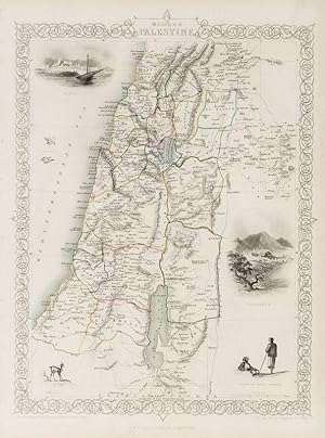 Modern Palestine (Palestine and Israel) with Vignettes and illustrations of Jaffa, Nazareth, a Ga...