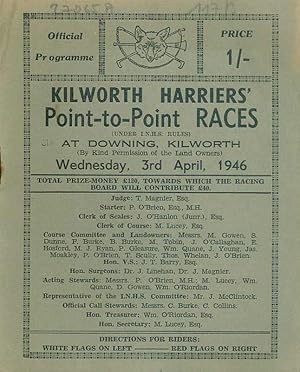 Kilworth Harriers' Point-to-Point Races at Downing, Kilworth. Official Race Card. Wednesday, 3rd ...